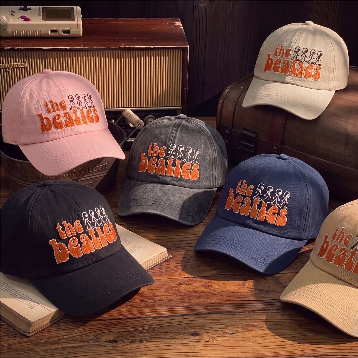 TBE Retro Stick Figures Premium Denim Cap QH