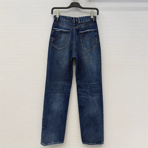 Women's jeans New high waisted slim fit pencil pants for summer 2026 Retro washed pure cotton straight leg pants y2k Denim pants