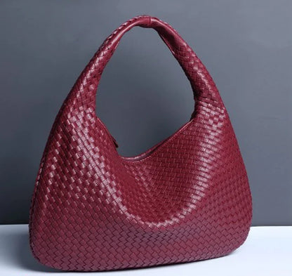 Everyday Leather Bag - Wine Red