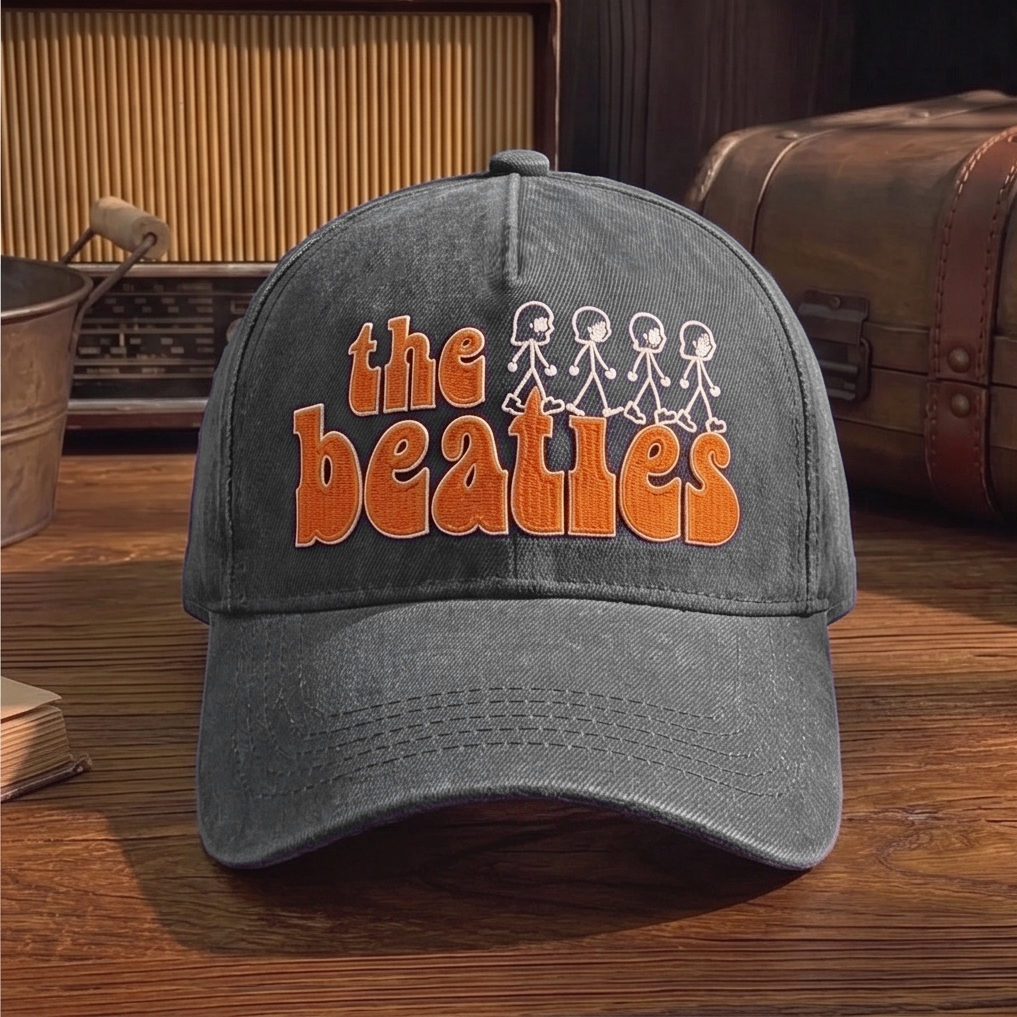 TBE Retro Stick Figures Premium Denim Cap QH