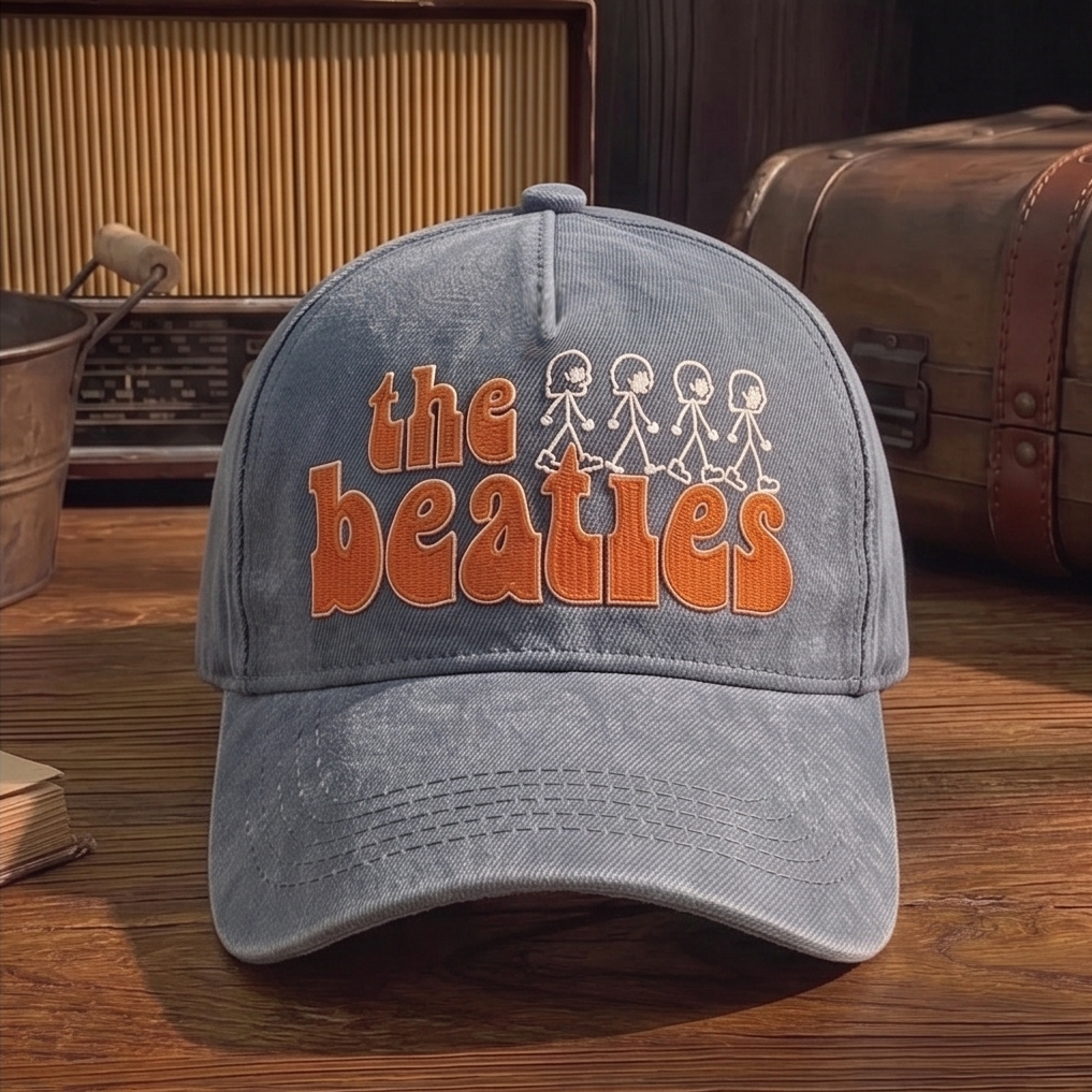 TBE Retro Stick Figures Premium Denim Cap QH