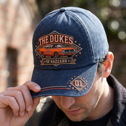TDH Orange 01 Classic Car Premium Denim Cap QHA