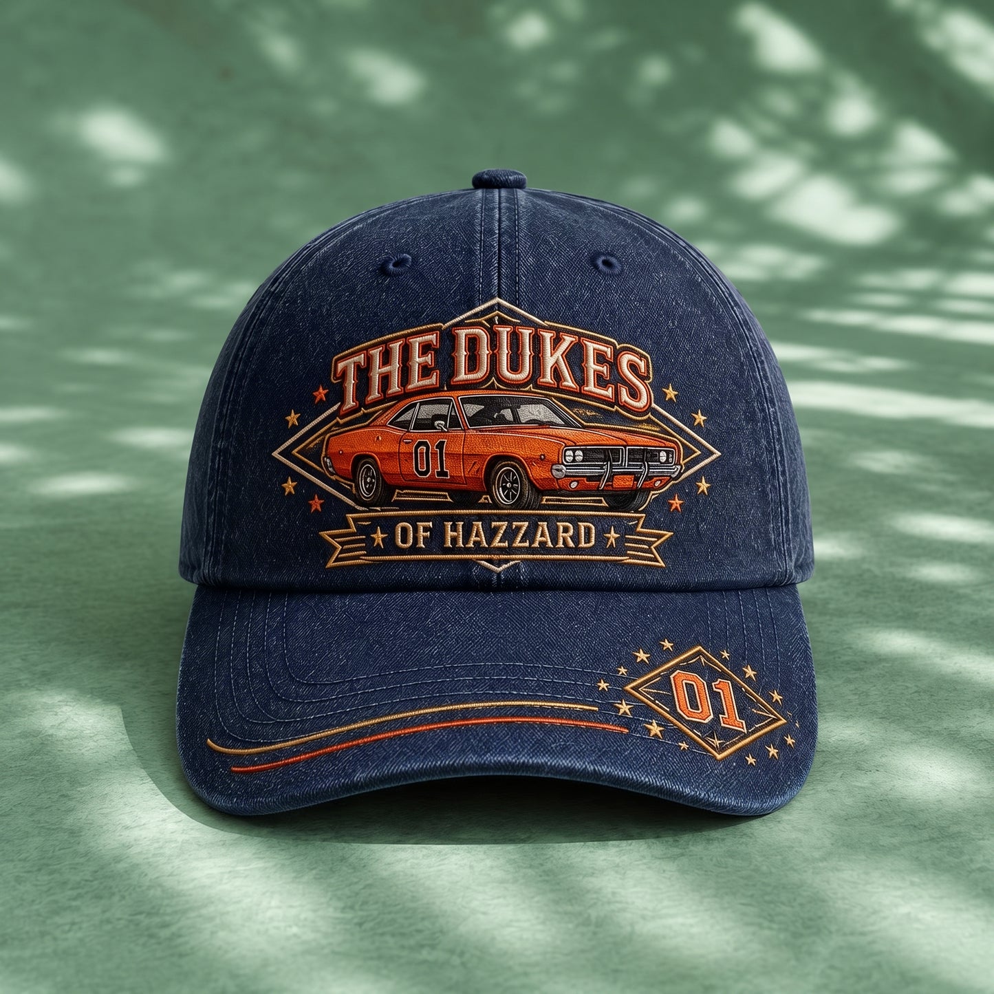TDH Orange 01 Classic Car Premium Denim Cap QHA