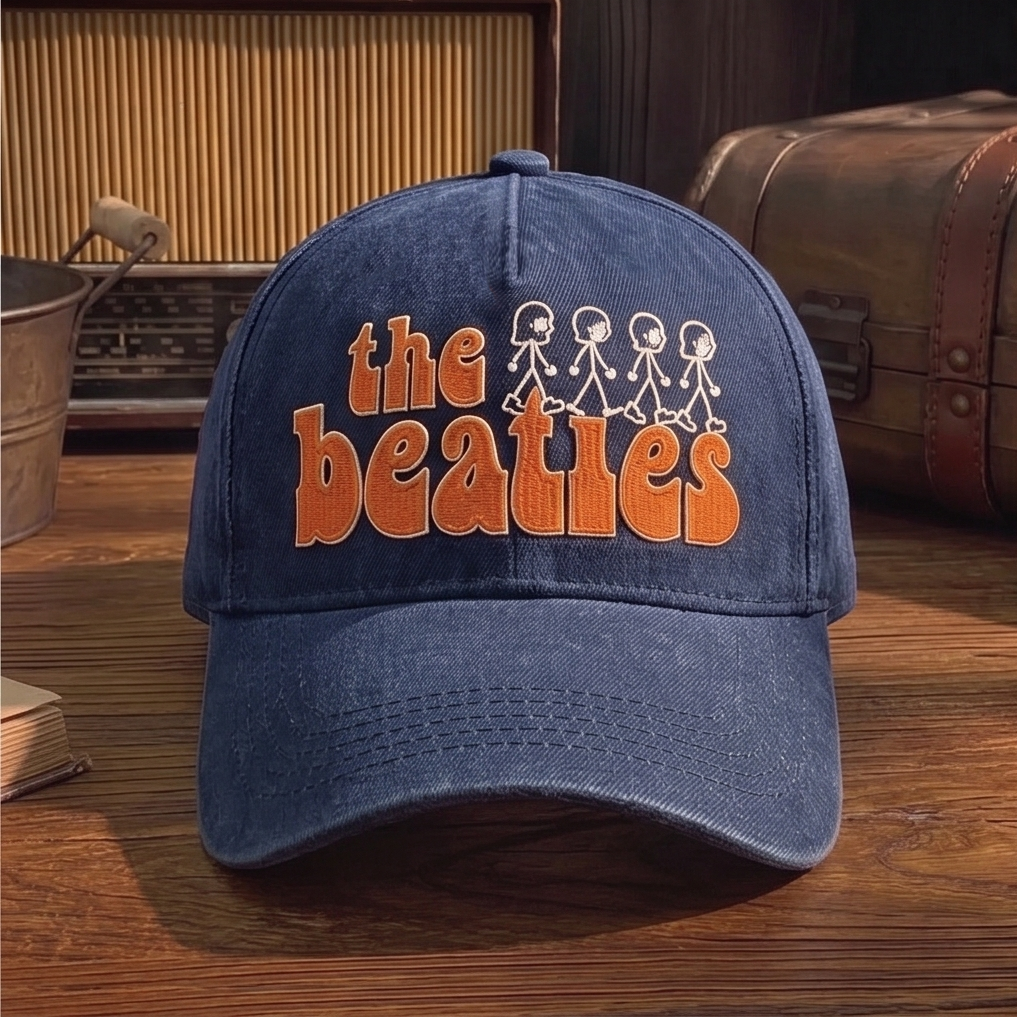TBE Retro Stick Figures Premium Denim Cap QH