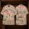 The B-52’s Hawaiian Shirt - Retro Tropical Rock Band AOP Button Up Shirt for Couples and Beach Vacation Style